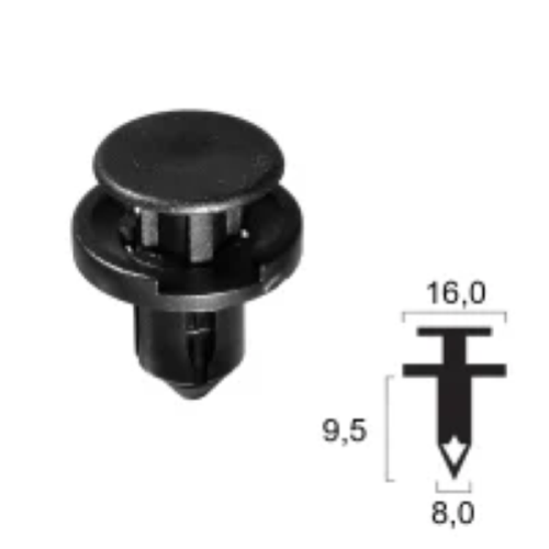 Rivetto in plastica SUZUKI - Parafango, passaruota