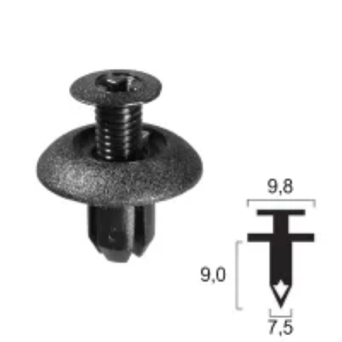Rivetto in plastica SUZUKI - Carena inferiore