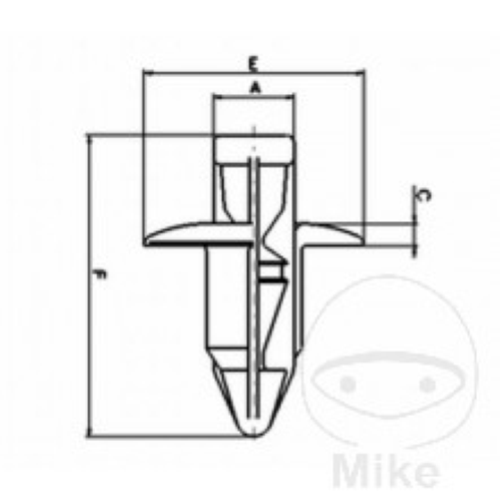 RIVETTI IN PLASTICA 10 PEZZI
