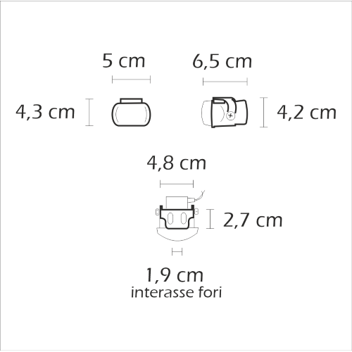 Faro ausiliario rettangolare H3 12 volt 55 watt OMOLOGATO