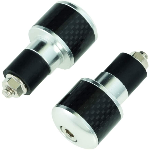 Terminali manubrio carbon/silver mm.17