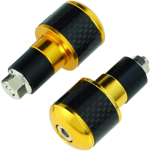 Terminali manubrio carbon/oro mm.17