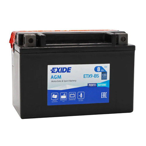 BATTERIA 8Ah 120A EXIDE MOTO AGM A CARICA SECCA