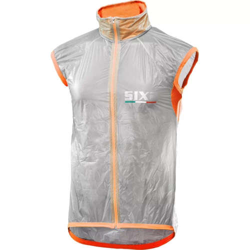 GILET ANTIVENTO TRASPARENT/ORANGE FLUO - XXL