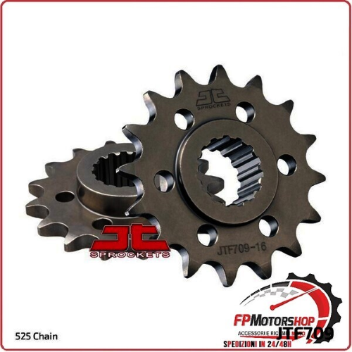 PIGNONE TRASMISSIONE PER MOTO JT 709 Z15 JTF709.15 15 DENTI ACCIAIO PASSO 525