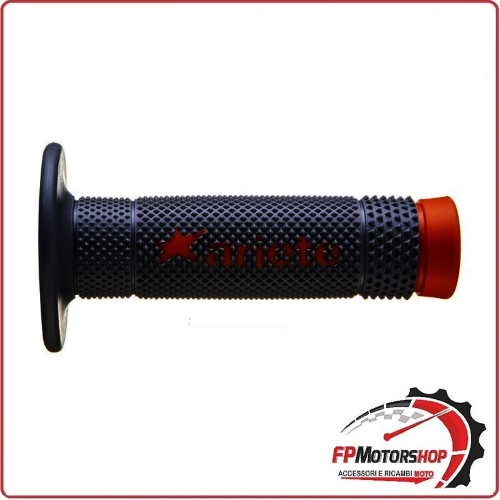 COPPIA MANOPOLE MANUBRIO PER MOTO CROSS VULCAN ARANCIO- GRIGIO ARIETE 02643-ARGR