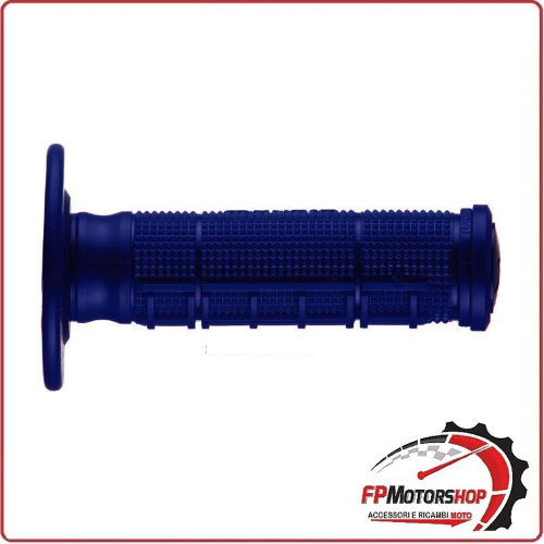 COPPIA MANOPOLE MANUBRIO PER MOTO CROSS UNITY ASP HALF WAFFLE BLU ARIETE