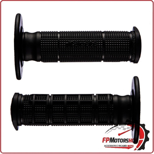 COPPIA MANOPOLE MANUBRIO PER MOTO CROSS UNITY HALF WAFF LE NERO ARIETE 02621-N