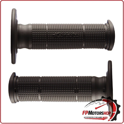 COPPIA MANOPOLE MANUBRIO PER MOTO CROSS UNITY SLIMLINE GRIGIO CHIARO ARIETE