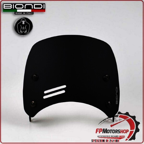 CUPOLINO PARABREZZA MOTO PER ROYAL ENFIELD METEOR 350 2021> NERO SATINATO BIONDI