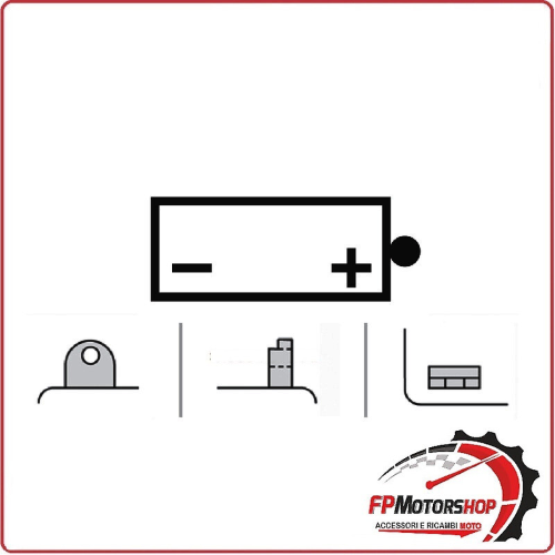 BATTERIA PER MOTO YUASA YB10L-BP POTENZIATA 12V 12AH 135X90X145MM