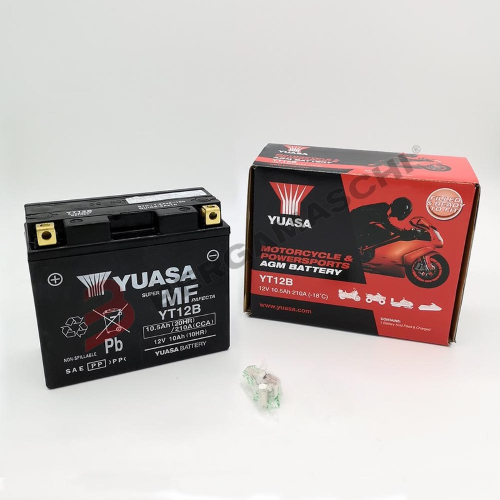 BATTERIA AGM GEL PER MOTO 12V 10 Ah YUASA YT12B APRILIA SPORTCITY DUCATI MONSTER