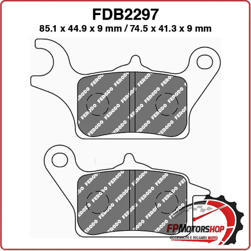 PASTIGLIE PASTICCHE FRENO FERODO SCOOTER FDB2297EF PER YAMAHA TRICITY 125