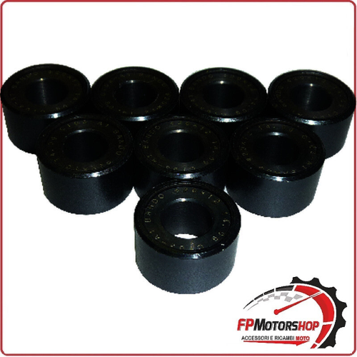 KIT 8 RULLI MASSETTE SCOOTER PER 20X12 14G YAMAHA 250 X-MAX R 05>07 VARIATORE