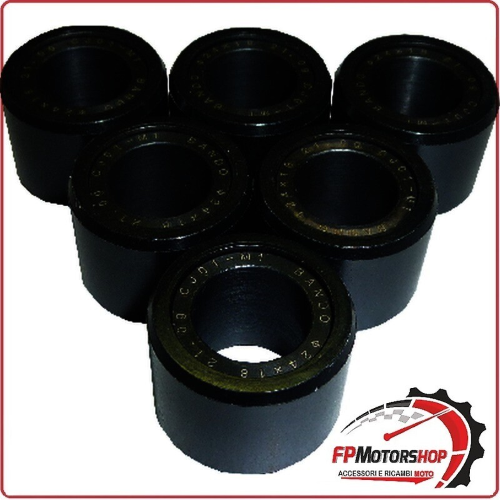 KIT 6 RULLI MASSETTE VARIATORE PER SCOOTER 24x18 21G SUZUKI 200 UH BURGMAN