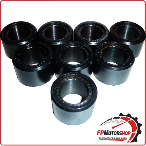 KIT 8 RULLI MASSETTE VARIATORE 25X17 18,5G PER BEVERLY 400 06-10 X8 08-11 BANDO