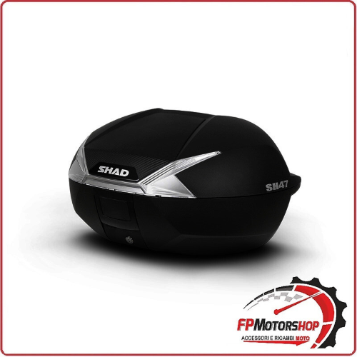 BAULETTO PER MOTO SCOOTER SHAD SH47 CATARIFRANGENTE BIANCO CARBON COVER SH 47 LT