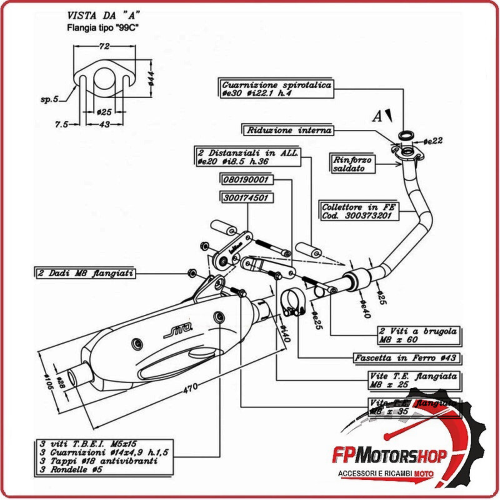 MARMITTA SILENZIATORE TERMINALE SCARICO SITO PER KYMCO AGILITY 50 R12 4T 07-12
