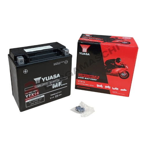 BATTERIA AGM GEL PER MOTO SCOOTER YUASA YTX14 12V 12 Ah SUZUKI BURGMAN 650