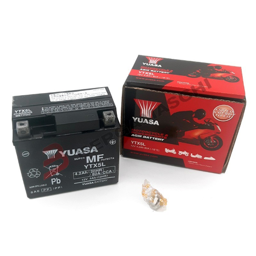 BATTERIA AGM GEL PER SCOOTER 12V 4,2 Ah YUASA YTX5L APRILIA SCARABEO DI-TECH 50