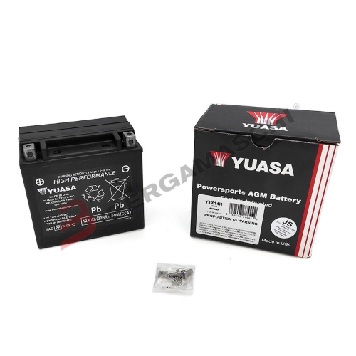 BATTERIA AGM GEL PER MOTO 12V 12 Ah YUASA YTX14H APRILIA DORSODURO BMW R1200 GS