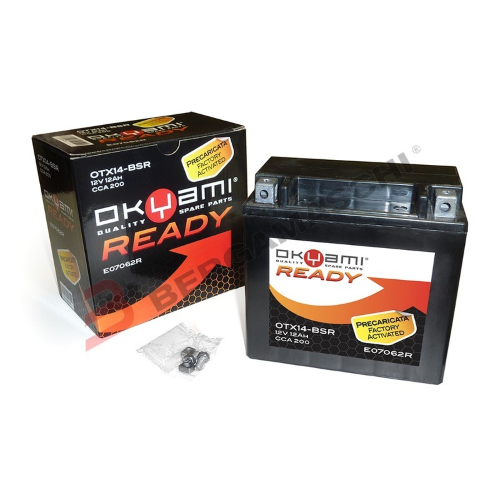 BATTERIA AGM GEL PER MOTO 12V OKYAMI OTX14 BSR YTX14 BENELLI ADIVA 125/150 01-02