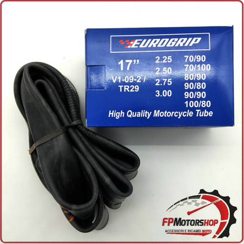 CAMERA D'ARIA PER GOMMA CERCHIO MOTO RAGGIO 17 2.25-17 3.00-17 EUROGRIP 2.75-17