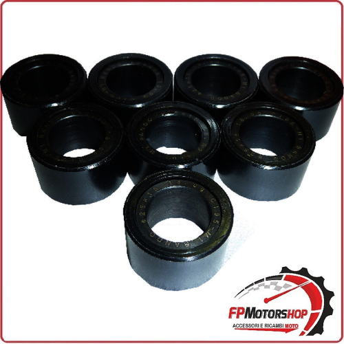 KIT 8 RULLI MASSETTE SCOOTER PER 25X15 18G YAMAHA 530 T-MAX BANDO 12> VARIATORE