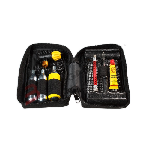 KIT RIPARA RIPARAZIONE GOMME BKR DELUXE CON BORSETTA UNIVERSALE MOTO E SCOOTER