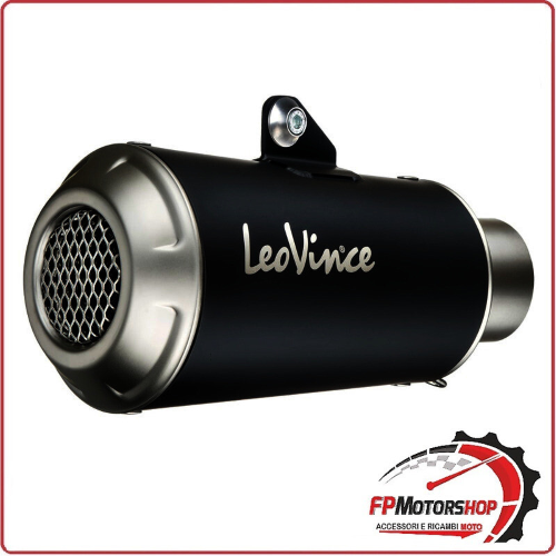 TERMINALE DI SCARICO NERO PER BENELLI LEONCINO 500 17- LEOVINCE 15226B OMOLOGATO