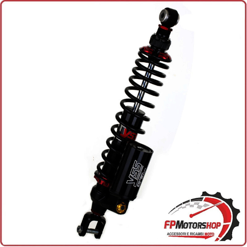 COPPIA AMMORTIZZATORE YSS A GAS PER SCOOTER CON SERBATOIO MOLLA NERA BMW C 400X