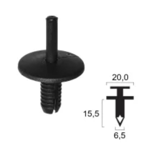 Rivetto in plastica BMW - Carene posteriori