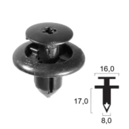 Rivetto in plastica YAMAHA - Varie Applicazioni