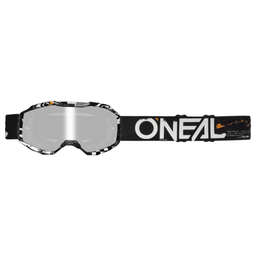 B-10 Youth Goggle ATTACK nero/bianco - specchio argento