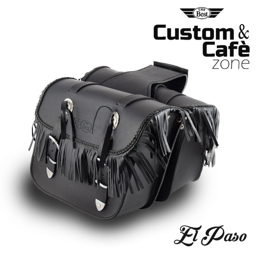 Borse El Paso c/frange in cuoio nero