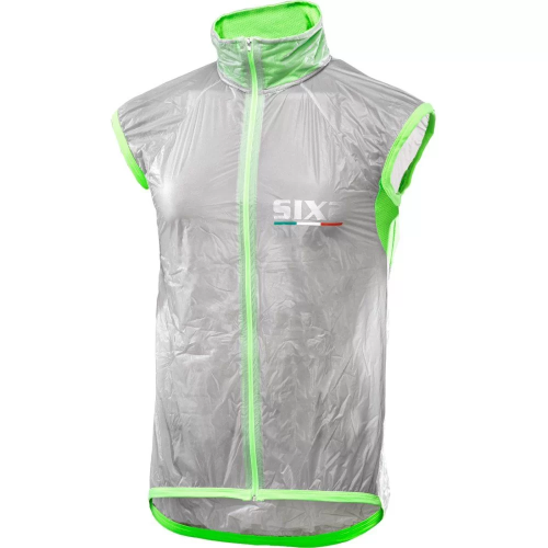 GILET ANTIVENTO TRASPARENT/GREEN FLUO - XL