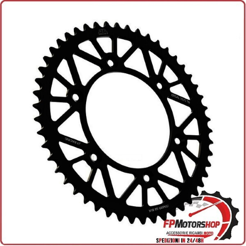 CORONA PER TRASMISSIONE MOTO ALL.7075T6 JTA 897 Z50 BLK JTA897.50BLK 50 DENTI