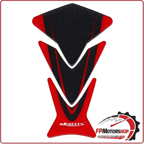ADESIVO PROTEZIONE SERBATOIO PARASERBATOIO PER MOTO CARBONIO ROSSO ARIETE