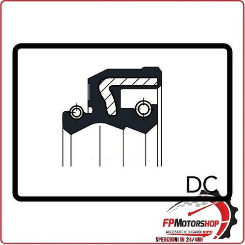 ANELLO DI TENUTA PARAOLIO GUARNIZIONE MOTORE DC 40X20X7 ARIETE P/143