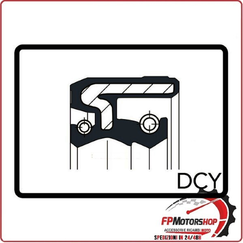 ANELLO DI TENUTA PARAOLIO GUARNIZIONE MOTORE DCY 18X10X5/8 ARIETE P/343