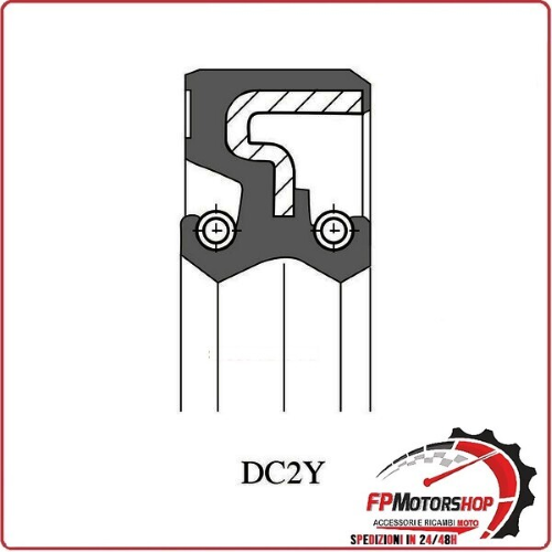 ANELLO DI TENUTA PARAOLIO GUARNIZIONE MOTORE DC2Y 35X20X7 VITON ARIETE P/362