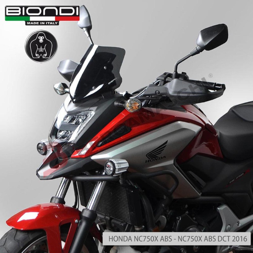 CUPOLINO PARABREZZA MOTO PER HONDA NC750X 2016> FUME SCURO ALTO BIONDI NC 750 X