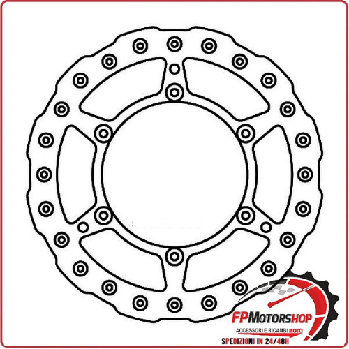 DISCO FRENO MOTO PER FMD0017MXR FERODO KTM EXC 125/250 98>14 SWM RS 125R 16>21
