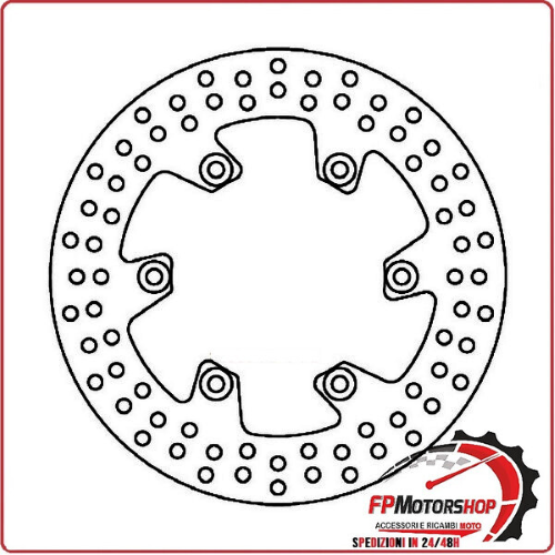 DISCO FRENO MOTO PER DUCATI MONSTER S4 YAMAHA TDM 900 02>14 POSTERIORE FERODO
