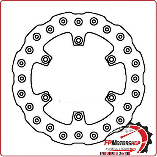 DISCO FRENO MOTO PER FMD0184MXR FERODO GAS GAS EC 125/250/300 96>11 HUSABERG