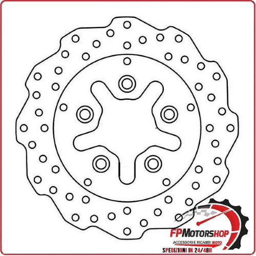 DISCO FRENO MOTO PER SYM SYMPHONY 125/ 150 FERODO FMD0446R 50/125 SR 10>18