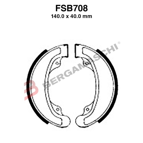 GANASCE FRENO PER MOTO FSB708 HONDA CMX CG REBEL 450 86>88 CB 250 T 78>82 400