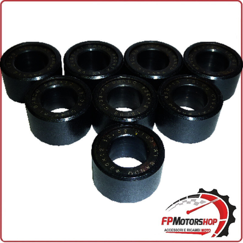 KIT 8 RULLI MASSETTE VARIATORE PER SCOOTER 20x12 12,5G KYMCO PEOPLE DOWNTOWN 200