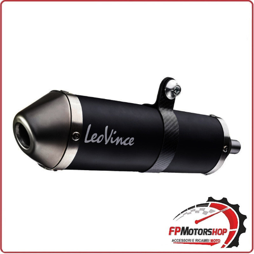 TERMINALE SCARICO COMPLETO X-FIGHT NERO PER APRILIA RS4 50 11-16 LEOVINCE 3278B