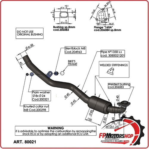 KIT COLLETTORI SCARICO RACING PER SCOOTER HONDA FORZA 750 21- LEOVINCE 80021